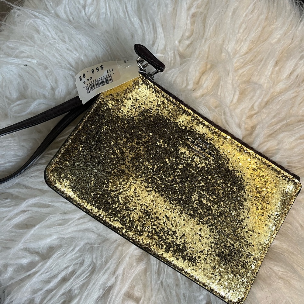 Gold Coach Wristlet